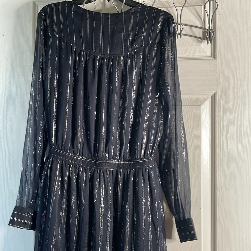Scotch & soda striped high low maxi dress with sheer long sleeves - Picture 7 of 8